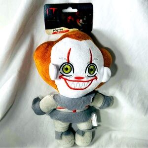 NWT Squeaky Plush Fetch For Pets Dog Toy‎ Horror IT Pennywise Clown Stephen King